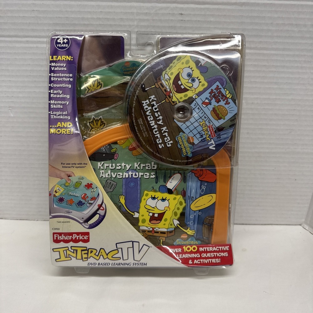 Fisher-Price InteracTV DVD - SpongeBob SquarePants Krusty Krab Adventures NEW